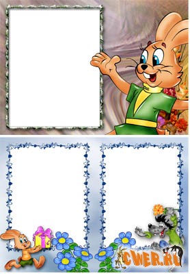 2 детских рамочки с героями 