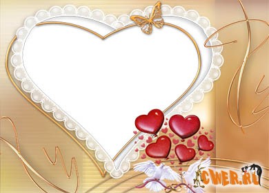 Свадебная рамочка в PNG