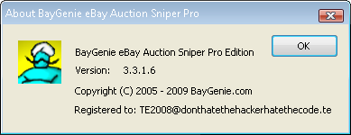 BayGenie eBay Auction Sniper Pro 3.3.1.6