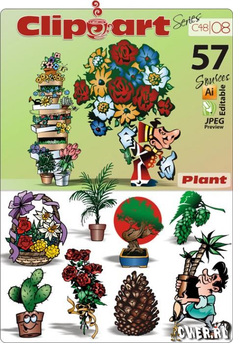 ClipArt Series C-08. Plant