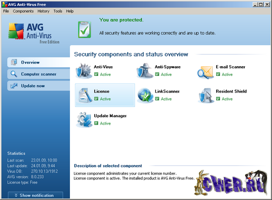 AVG Anti-virus Free Edition 8.0.233 Build 1415