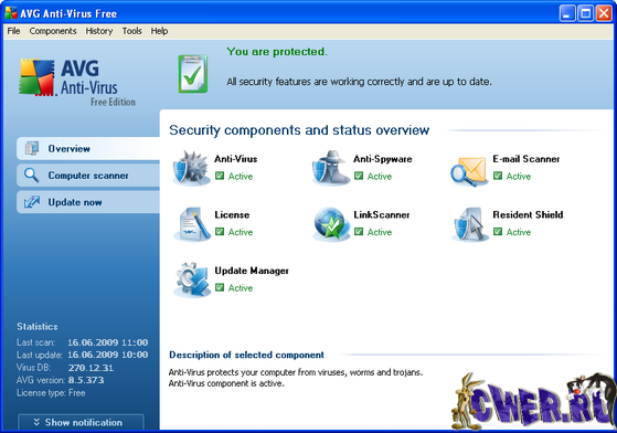 AVG Anti-Virus Free Edition 8.5.374 Build 1564