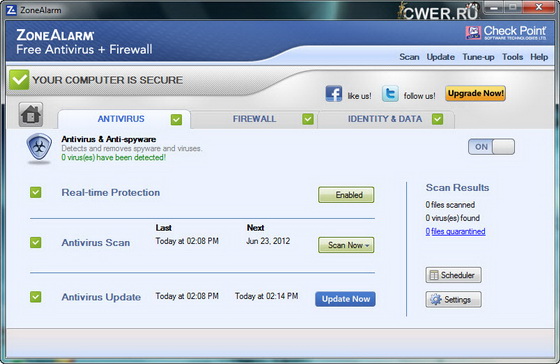 ZoneAlarm Free Antivirus + Firewall 10.2.057.000