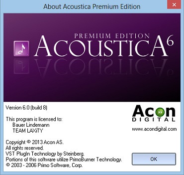 Acoustica Premium Edition 6.0 Build 8