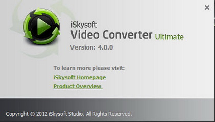 iSkysoft Video Converter Ultimate 4.0.0.1