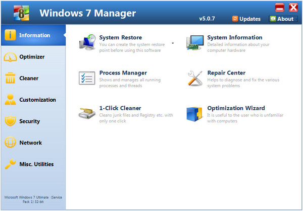 Windows 7 Manager