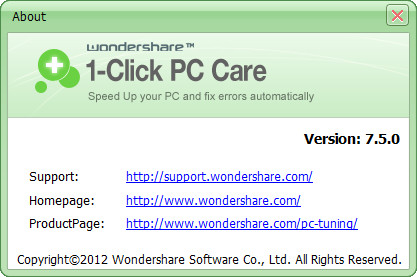 Wondershare 1-Click PC Care