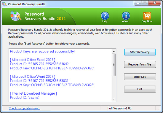 Password Recovery Bundle 2011