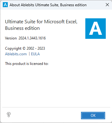 Ablebits Ultimate Suite for Excel Business Edition 2024.1.3443.1616