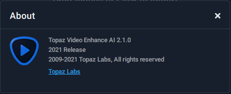 Topaz Video Enhance AI 2.1.0