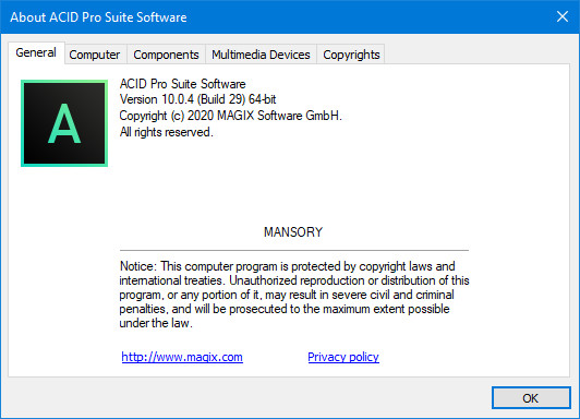 MAGIX ACID Pro 10.0.4.29