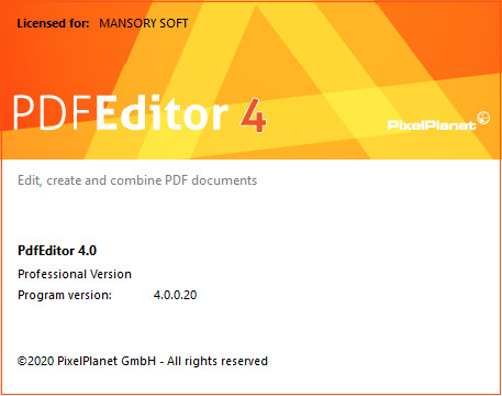 PixelPlanet PdfEditor 4.0.0.20