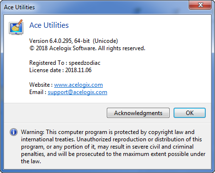 Ace Utilities 6.4.0 Build 295 + Portable