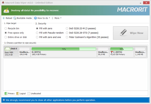 Macrorit Data Wiper 4.0.0 Unlimited Edition + Portable
