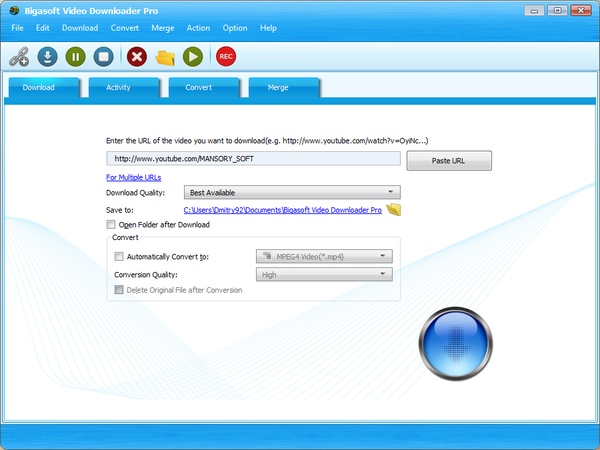 Bigasoft Video Downloader Pro