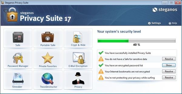 Steganos Privacy Suite 17.1.1 Revision 11605