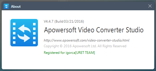 Apowersoft Video Converter Studio 4.4.7