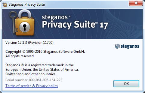 Steganos Privacy Suite 17.1.3 Revision 11700