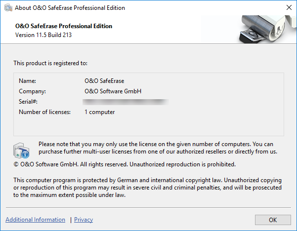 O&O SafeErase 11.5.213