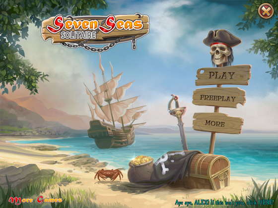 скриншот игры Seven Seas Solitaire