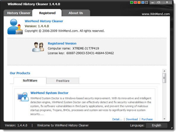 WinMend History Cleaner 1.4.4.0