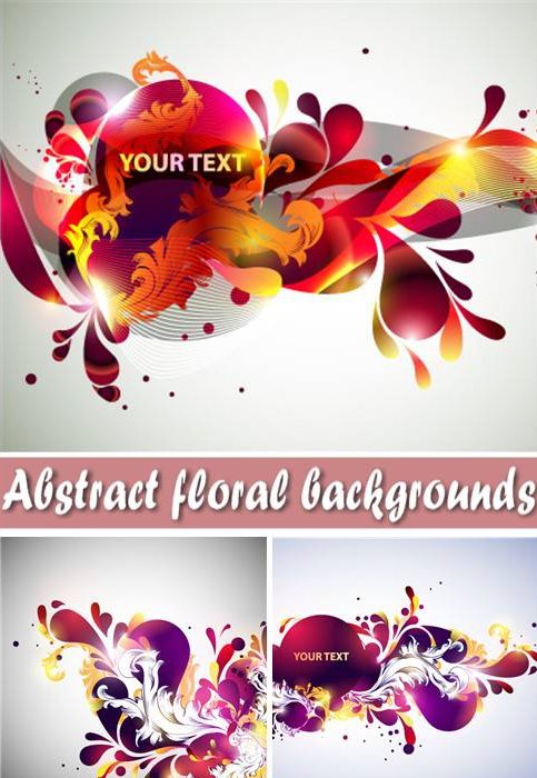 Abstract floral backgrounds