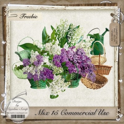 Сирень, ландыши и корзинки