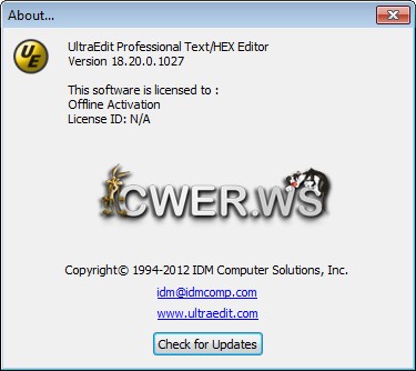 UltraEdit 18.20.0.1027