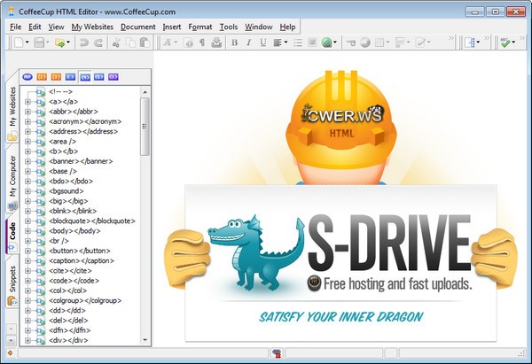 CoffeeCup HTML Editor 12