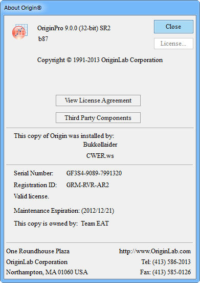 OriginPro 9.0 SR2