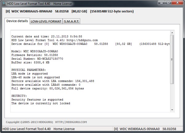 HDD Low Level Format Tool