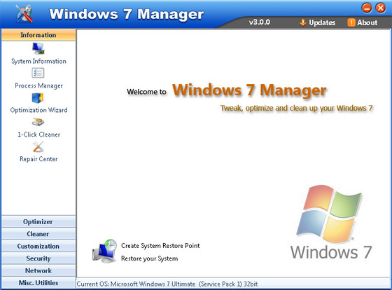 Windows 7 Manager